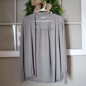 Loft Grey Fall Swester cardigan size medium